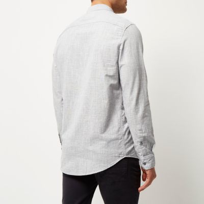 Grey crosshatch Western shirt